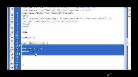 PHP Basics - PHP Loops Part 1