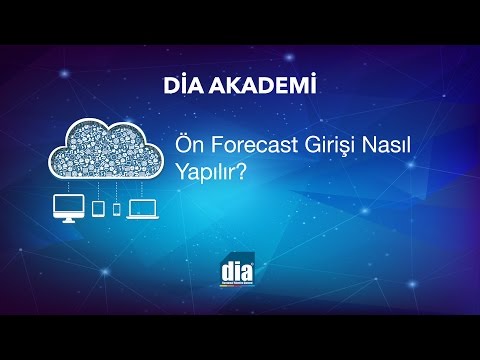 Ön Forecast Girişi Nasıl Yapılır? DİA eğitim videosu