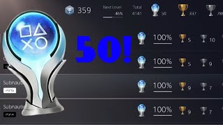 My level 359 PSN Account! (50 Platinums)