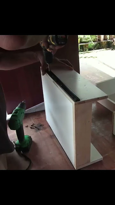 CARA PASANG REL LACI SLOWMOTION #shorts  #woodworking