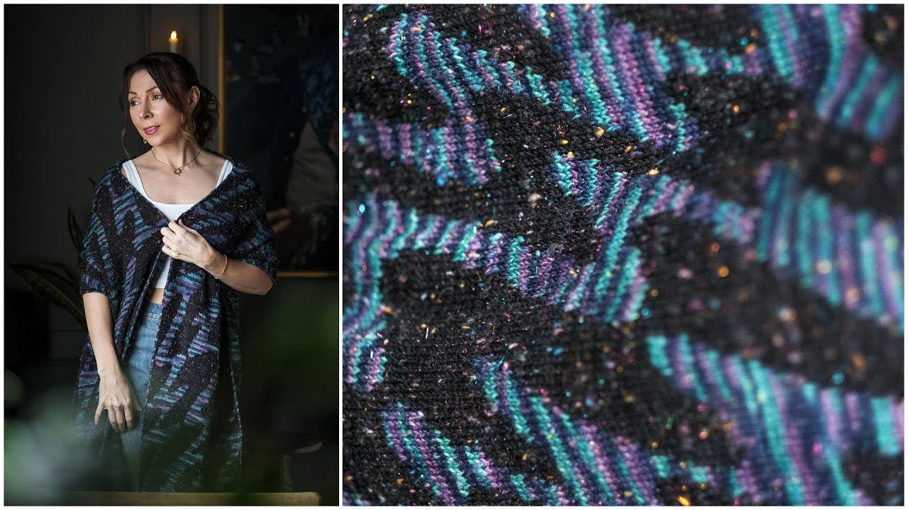 Самая завораживающая шаль двойной вязки, которую я когда-либо вязала | Урок по вязанию «Танца в н...