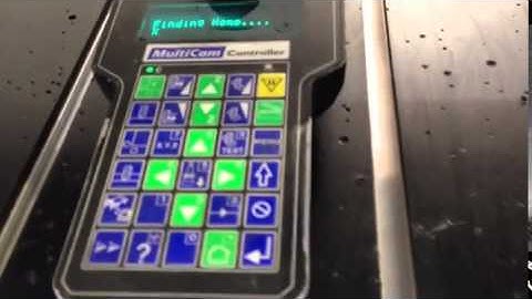 MultiCam 1000 A Series 4x4 CNC Router cutting a Rapid Texture program from EnRoute