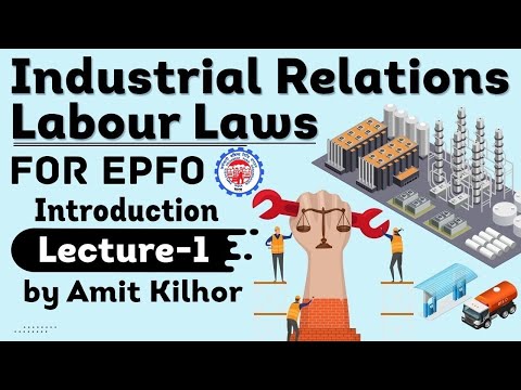 EPFO 2021 Exam - Industrial Relations and Labour Laws - Introduction - Set 1 #EPFO #EPFO2021