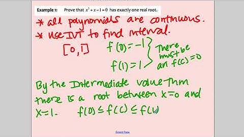 Section 4 2 The Mean Value Theorem VIDEO