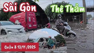 Thê thảm mưa lớn ngập nặng quận 8, khu Cao Lỗ, Đông Diều ngày 13 /11/2025