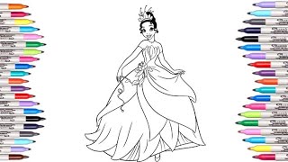 Disney Princess Coloring Book Pages Disney Princess Tiana  Coloring|