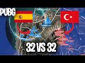 TÜRKLERE İMKANSIZ DE VE İZLE! İSPANYA -TÜRKİYE 32 VS 32 PUBG MAÇI 1. MAÇ