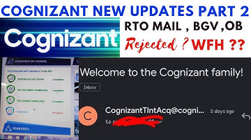 Cognizant New updates 😱 BGV | Status Changed ? RTO Mail | Wfh ends? #cts #cognizant #cognizanthiring