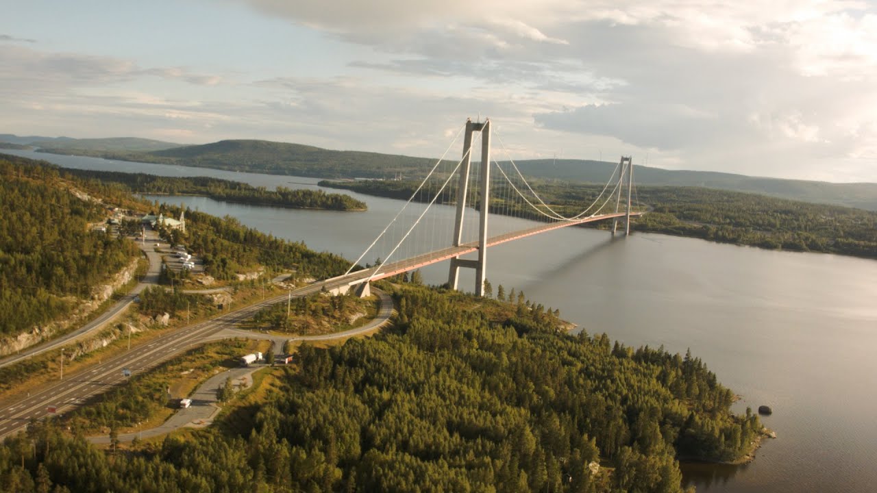 775. Högakustenbron (High coast bridge) Drone Stock Footage Video - YouTube