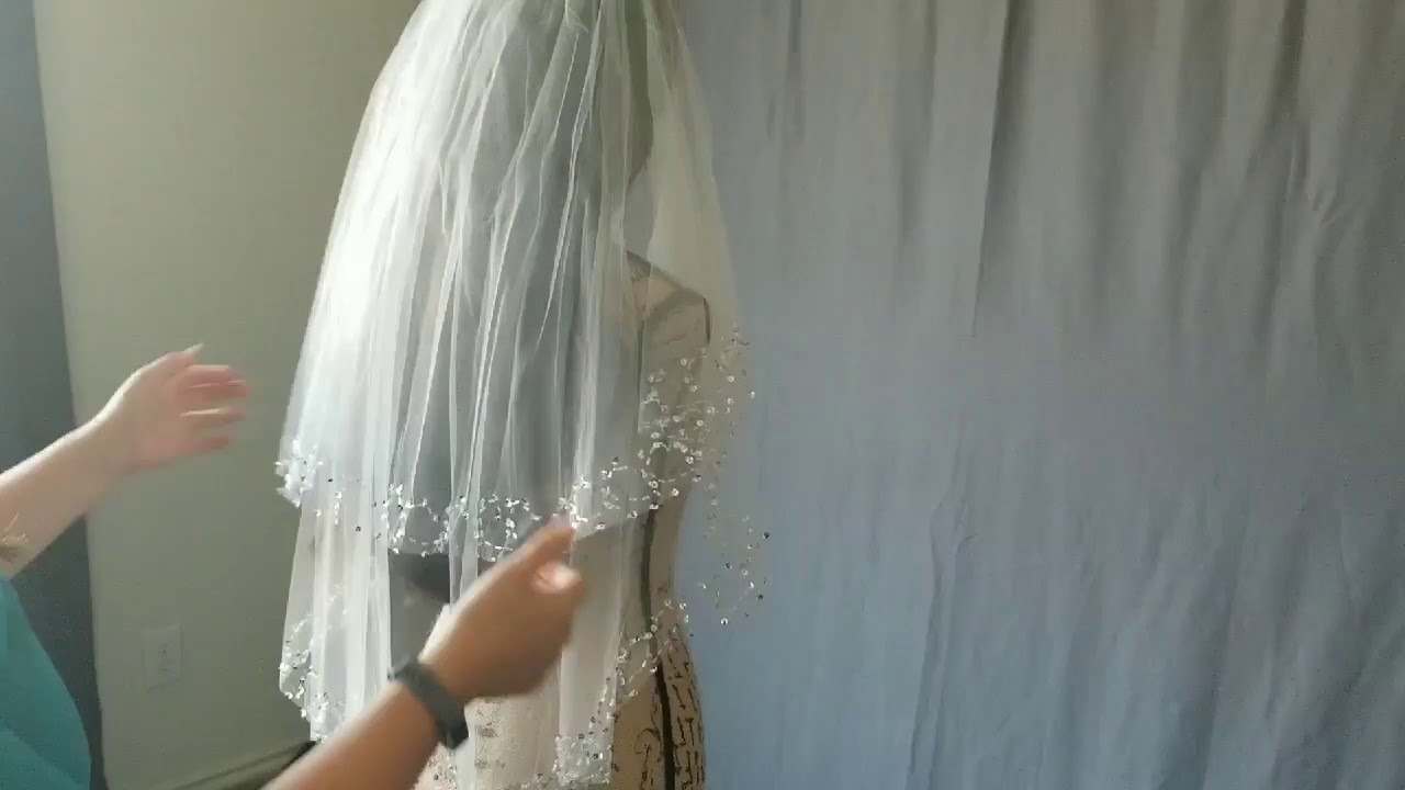 How to use a 2 tier veil as a blusher