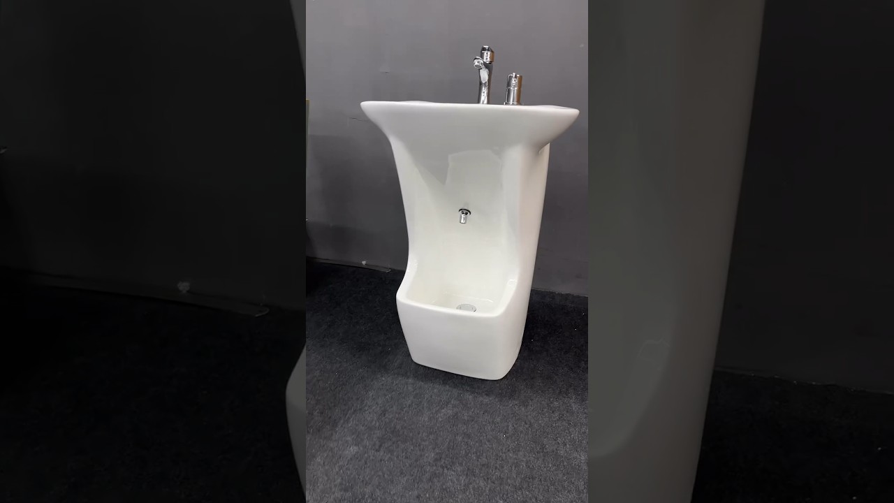 Wash basin with foot washer section. Modern people want modern solutions for home.