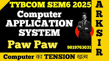 2025 TYBCOM Sem6|Computer APPLICATION  system |MUMBAI UNIVERSITYPaper Solution|Ark sir