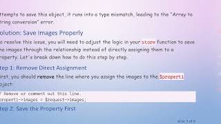 How to Fix Array to String Conversion Error When Uploading Multiple Images in Laravel