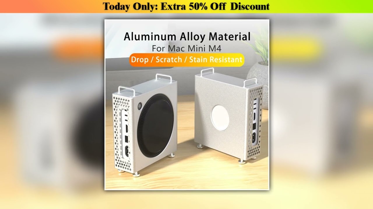Discount Case for Mac Mini M4m4 Pro Aluminum Alloy Case with Heat Dissipation Stand Dustproof