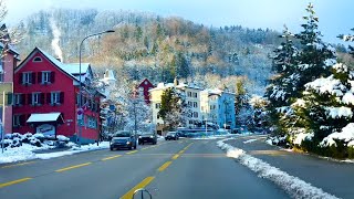 SWITZERLAND _ Winter Wonderland🇨🇭Zurich City Covered In Snow ❄️ City Snowfall