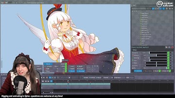 Twitch: How to rig a character for physics in Spine [face rig, skirt, swing, animations]