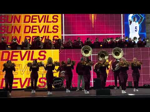 2026 Big XII Tournament features the Arizona State Pep Band playing their fight song Maroon Gold