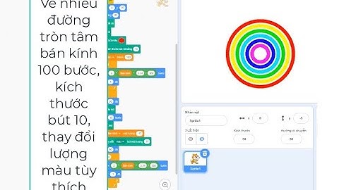 Vẽ nhiều đường tròn đồng tâm _ Lập trình Scratch
