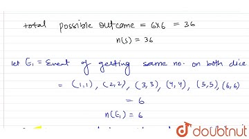 Two dice are thrown at the same time. Find the probability of getting (i) Same number on both di...