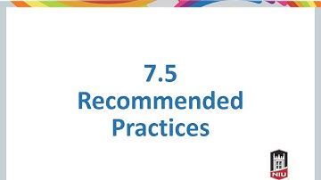 7-5 Recommended Practices