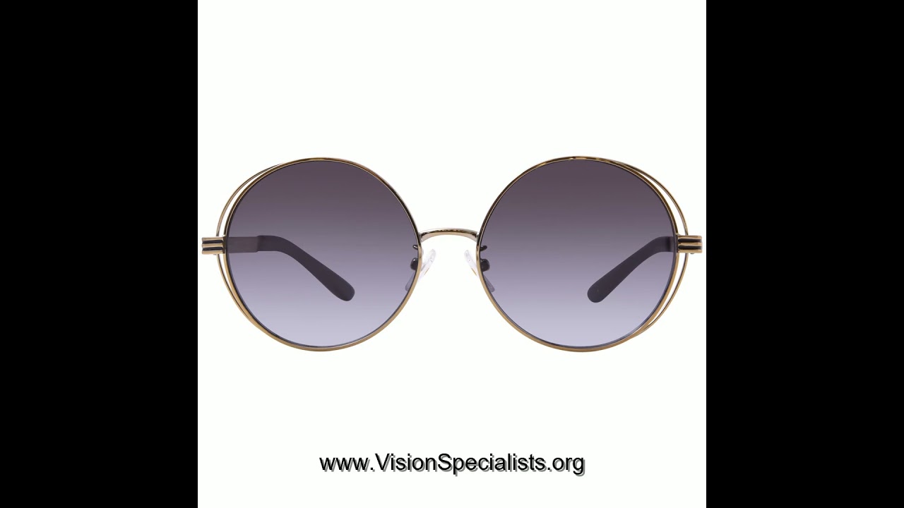 Tory Burch TY6085 32788G Sunglasses Womens Shiny Gold Grey 