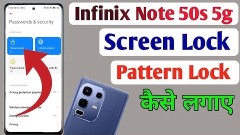 Infinix Note 50s 5G screen lock setting | Infinix Note 50s me screen lock kaise lagaye | screen lock