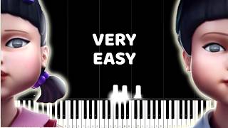Jump Rope Song - Squid Game 3 - Easy Piano Tutorial(Slow)