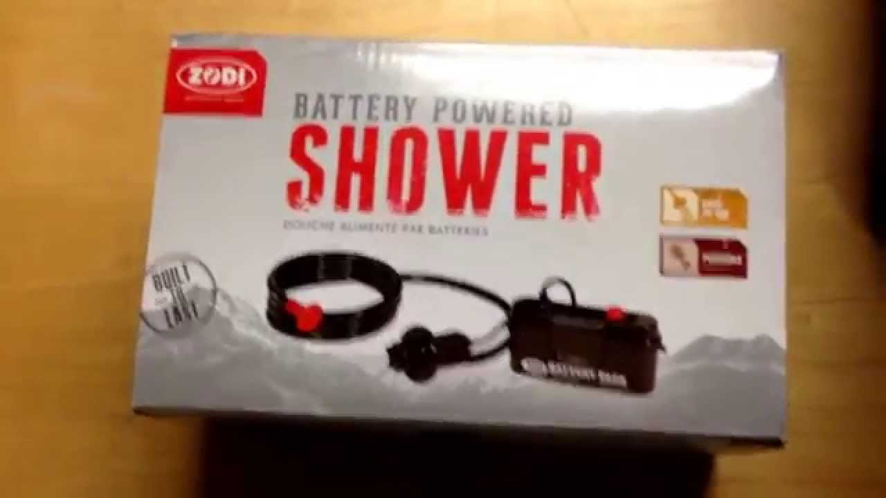 Zodi Battery Powered Shower YouTube