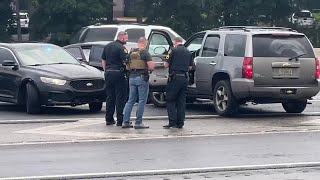 Scene Suspect crashes vehicle during police pursuit on I-85