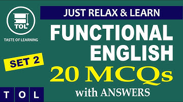 SET 2 - MCQs on Functional English for BS Classes | Best MCQs on English Language with Answers