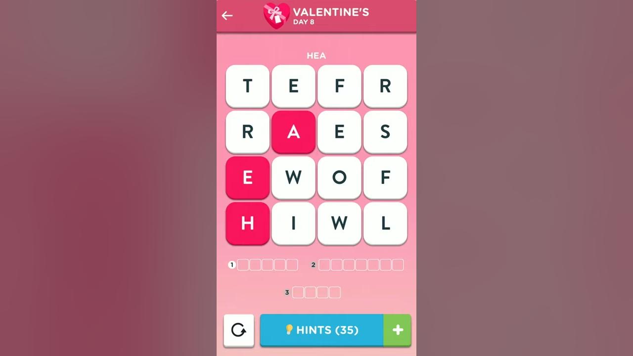 Wordbrain 2 Valentines day Event February 13 2019 Wordbrain 2
