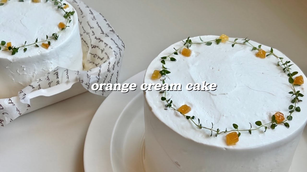 오렌지 쇼트케이크 만들기｜orange cream cake