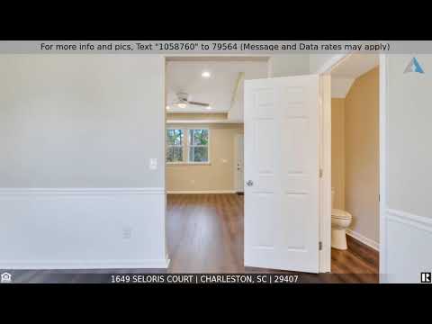 1649 Seloris Court, Charleston, SC home video tour