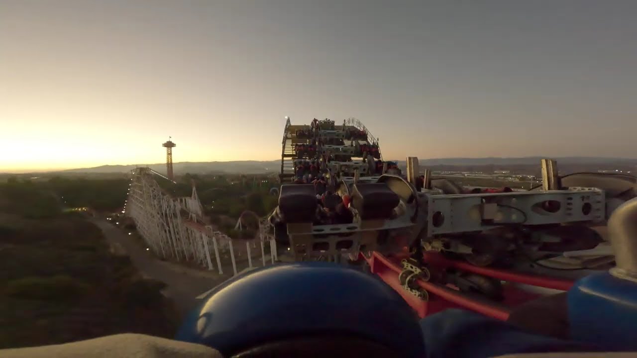 4K X2: On-Ride Hypersmooth 5.0 Front Row Evening POV 4D Roller Coaster Six Flags Magic Mountain 2025