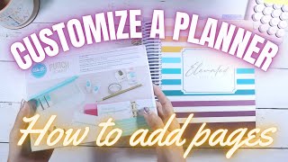 HOW TO INSERT PAGES TO SPIRAL BOUND PLANNER