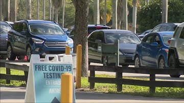 Lines swell at Broward County COVID-19 testing sites