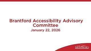 Brantford Accessibility Committee Meeting