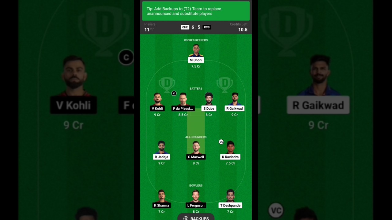 CHE vs RCB Dream11 Prediction|CSK vs RCB Dream11 Prediction|CHE vs RCB Dream11 Team| 