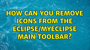 How can you remove icons from the Eclipse/MyEclipse main toolbar?