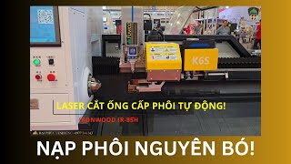 Máy cnc laser cắt ống cấp phôi tự động IR-D85H. Cấp phôi nguyên bó!