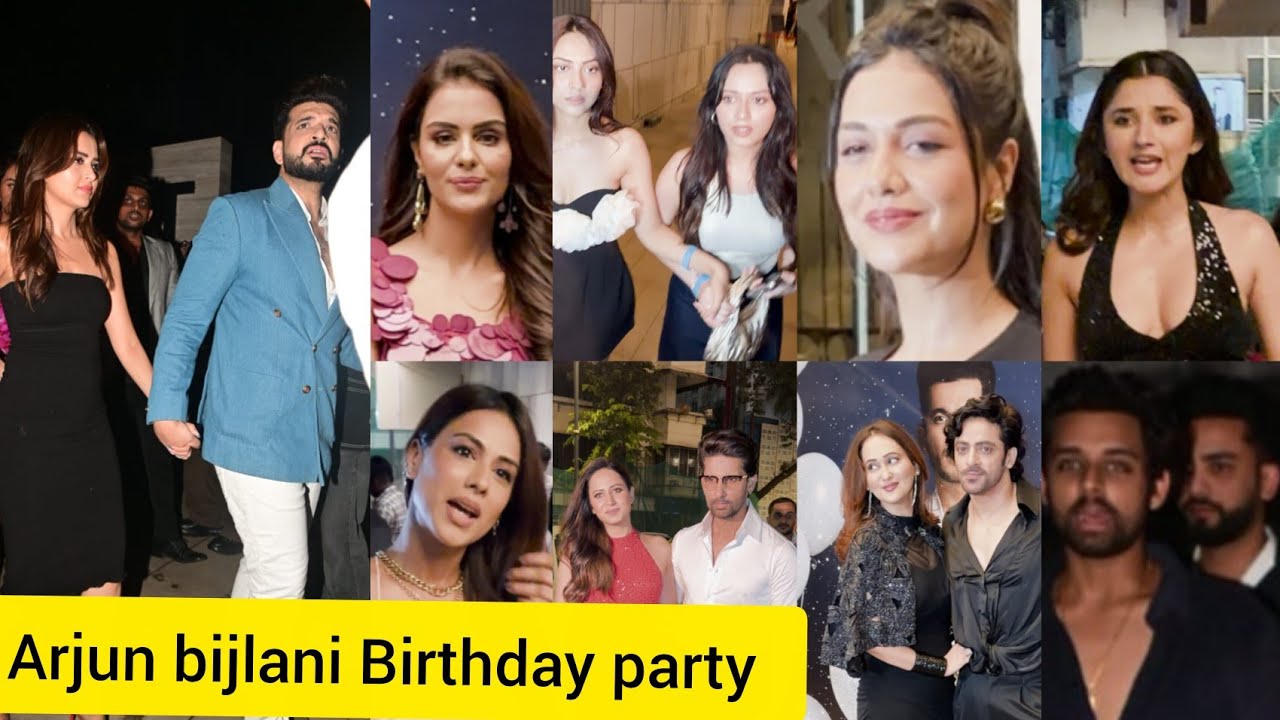 Arjun bijlani Birthday party Elvish Yadav Reem Shaikh Karan Kundra Tejasswi Priyanka Isha Divya Ravi