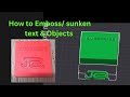 Guide to Embossing and Sunken Text and Objects in Bambu Studio