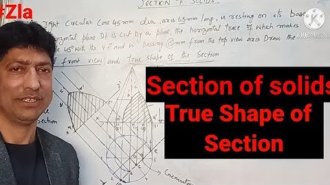 Circular Cone | True Shape of Section | Section of Solids | lecture 1 | Urdu