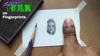 She Hulk Portrait on Fingerprints | How to Draw She Hulk |  inspired by @dPArtDrawing screenshot 4