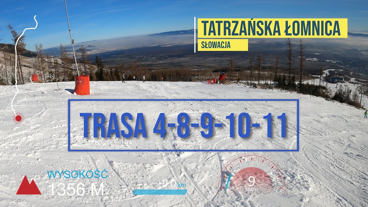 Tatrzańska Łomnica - zjazd trasą 4-8-9-10-11 - Słowacja 2020 - (4K)