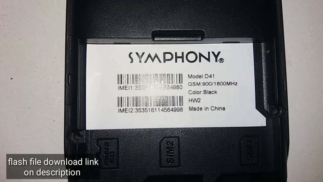 symphony d41 flash file