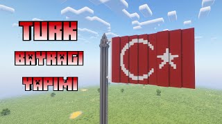Minecraft Türk Bayraği Yapimi Hızlı Ve Kolay