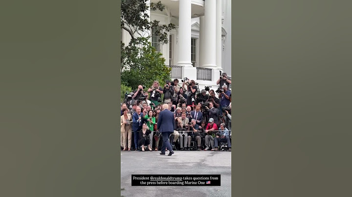 President @realdonaldtrump takes questions from the press before boarding Marine One 🫡 #trump #usa