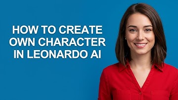 How to Create Own Character In Leonardo Ai - AshleyHowTo