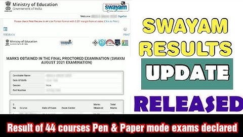 SWAYAM RESULTS AUGUST 2021 RELEASED| Pen&Paper | How to check SWAYAM results | THE INFORMATIVE IN